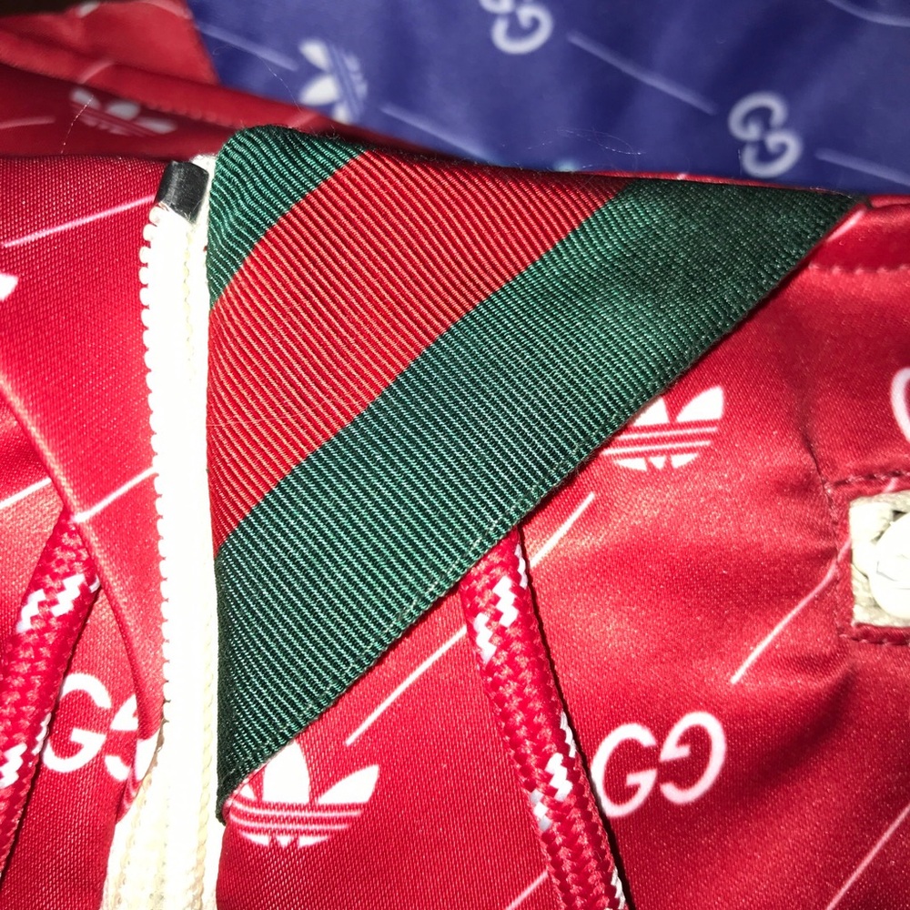 Gucci X Adidas Collaboration Logo Acetate Oversize Jacket Size 50 New With Tags - Picture 12 of 16